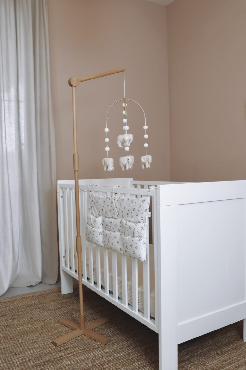 Handmade Pink Bees baby mobile